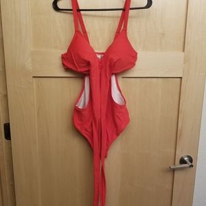 Cupshe One Piece Wrap Swim Suit